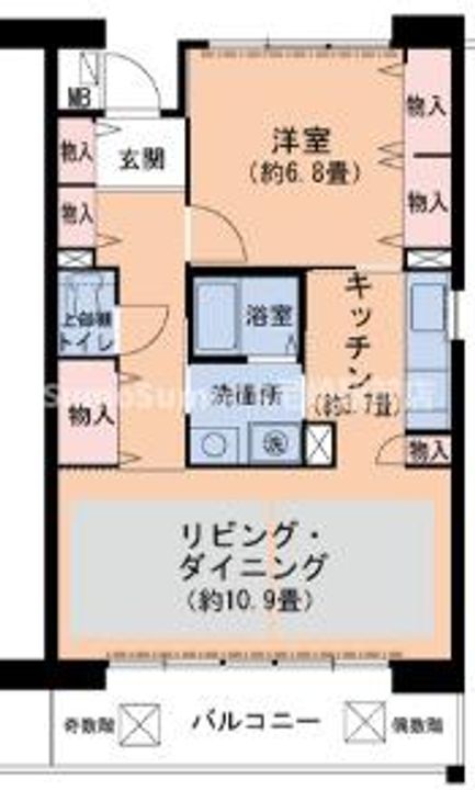 兵庫県尼崎市武庫豊町2丁目(マンション)の賃貸物件の間取り