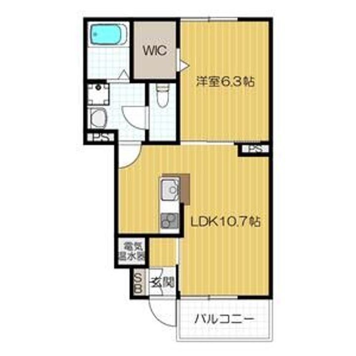 大阪府大阪市西淀川区花川2丁目(アパート)の賃貸物件の間取り