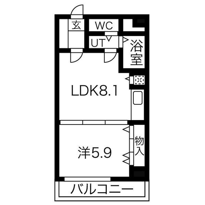 兵庫県芦屋市宮川町(マンション)の賃貸物件の間取り