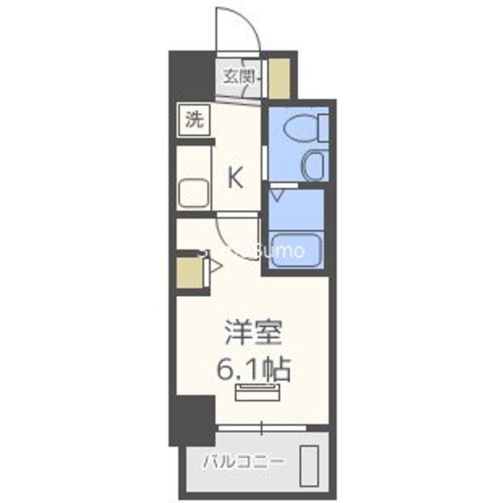 大阪府大阪市西区千代崎2丁目(マンション)の賃貸物件の間取り