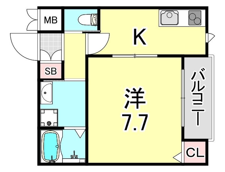 兵庫県尼崎市西川2丁目(アパート)の賃貸物件の間取り