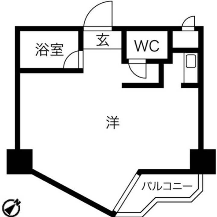 大阪府大阪市中央区谷町6丁目(マンション)の賃貸物件の間取り
