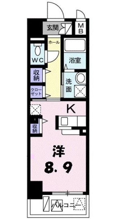 兵庫県神戸市中央区加納町2丁目(マンション)の賃貸物件の間取り