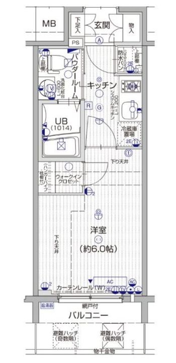 大阪府大阪市浪速区稲荷1丁目(マンション)の賃貸物件の間取り