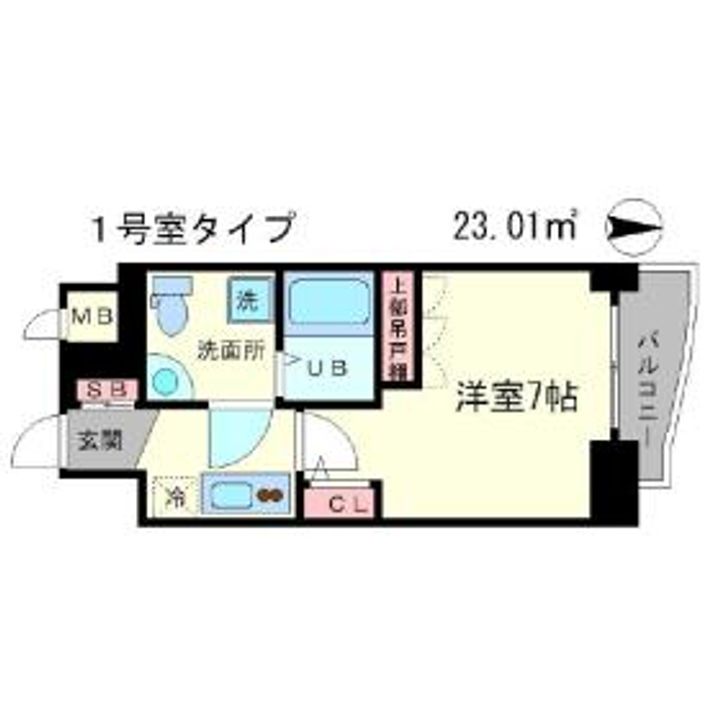 アドバンス心斎橋ラシュレの間取り