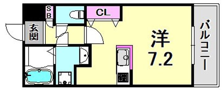 兵庫県神戸市灘区鹿ノ下通3丁目(マンション)の賃貸物件の間取り