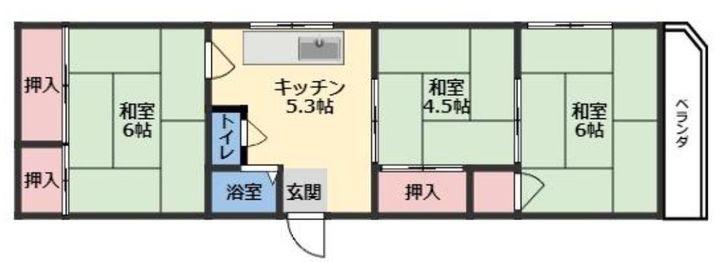 兵庫県神戸市中央区中山手通1丁目(マンション)の賃貸物件の間取り