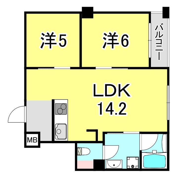 兵庫県神戸市長田区片山町5丁目(アパート)の賃貸物件の間取り