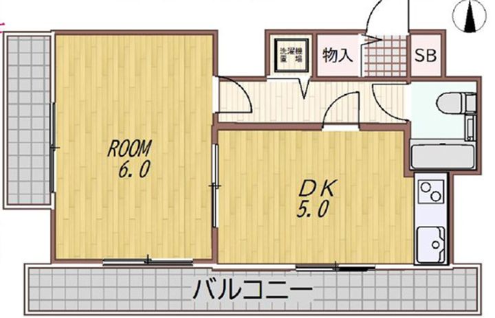 兵庫県神戸市兵庫区新開地6丁目(マンション)の賃貸物件の間取り