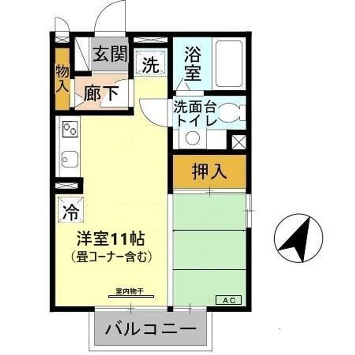 兵庫県神戸市東灘区御影郡家1丁目(アパート)の賃貸物件の間取り
