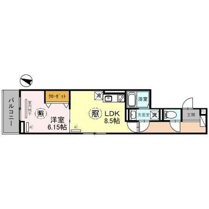 兵庫県神戸市中央区旗塚通3丁目(アパート)の賃貸物件の間取り