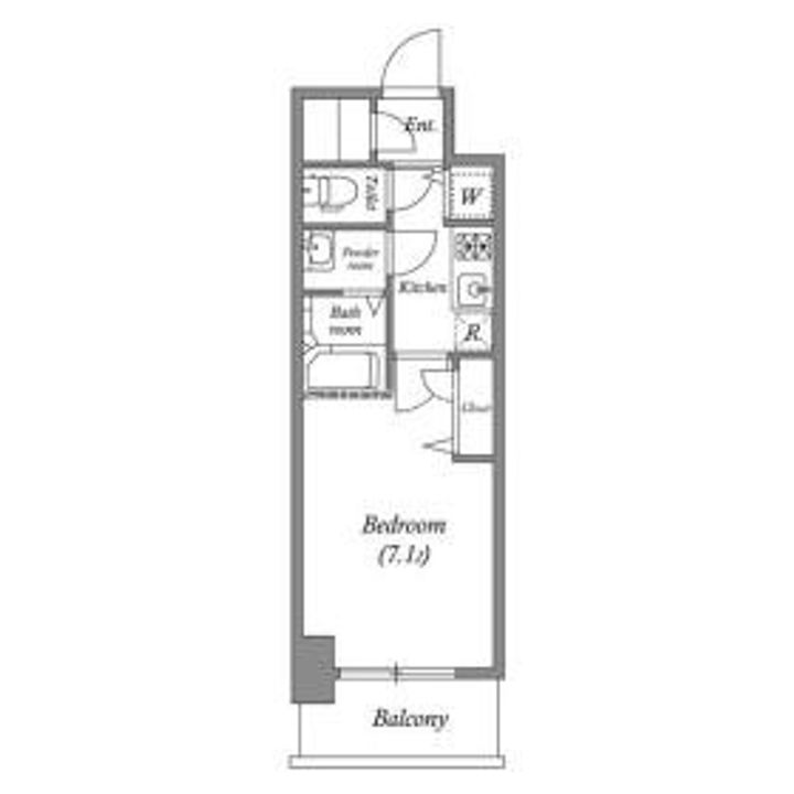 大阪府大阪市中央区東高麗橋(マンション)の賃貸物件の間取り