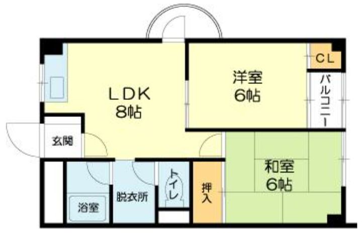 兵庫県神戸市中央区中山手通2丁目(マンション)の賃貸物件の間取り