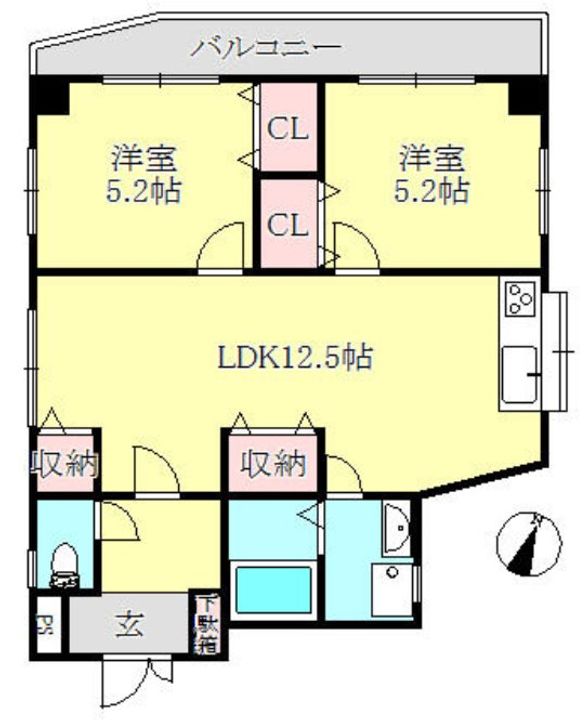 兵庫県神戸市中央区元町通5丁目(マンション)の賃貸物件の間取り