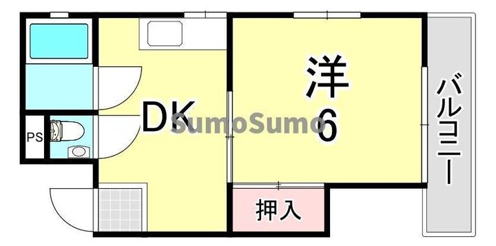 兵庫県尼崎市南七松町1丁目(マンション)の賃貸物件の間取り