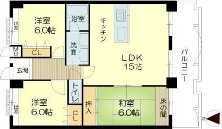 ロイヤルコーポ明石硯町の間取り