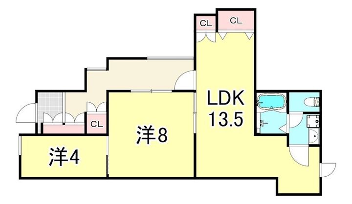 武庫之荘グリーンハイツⅠの間取り