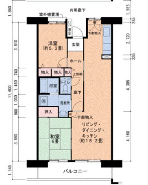 兵庫県西宮市津門大箇町(マンション)の賃貸物件の間取り