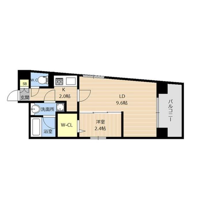 福岡県福岡市博多区寿町3丁目(マンション)の賃貸物件の間取り