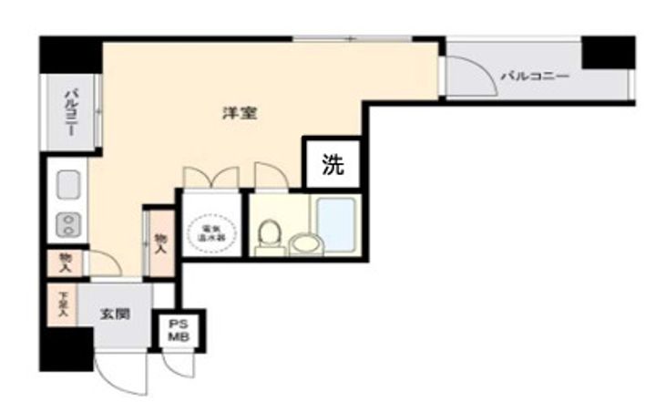 大阪府大阪市中央区内本町1丁目(マンション)の賃貸物件の間取り