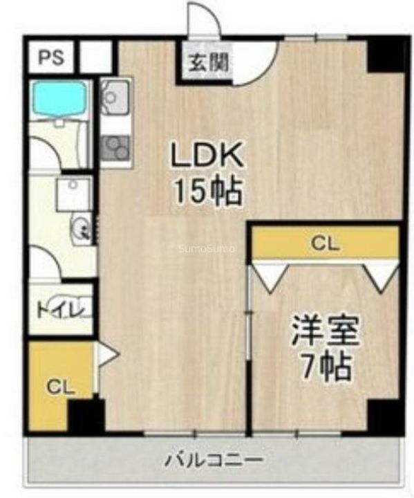 大阪府大阪市西区立売堀3丁目(マンション)の賃貸物件の間取り
