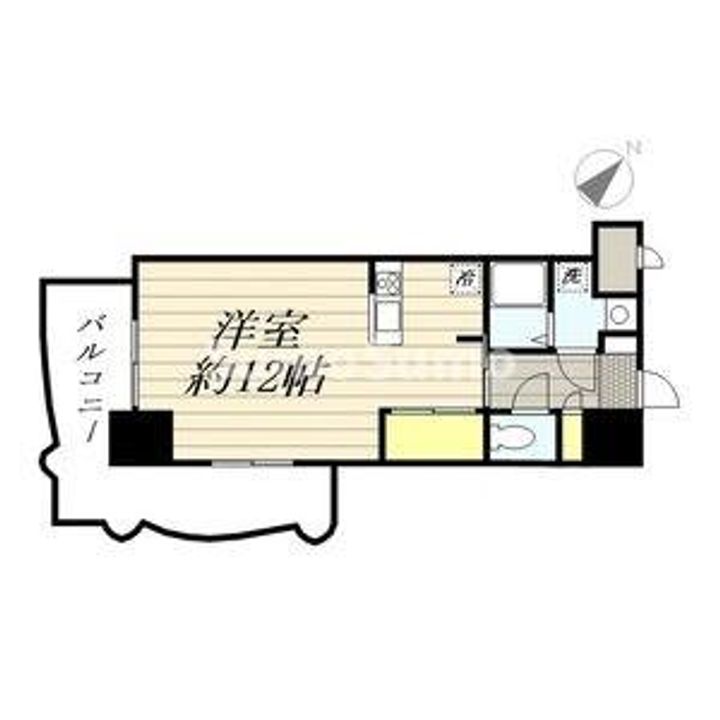 福岡県福岡市博多区博多駅前1丁目(マンション)の賃貸物件の間取り