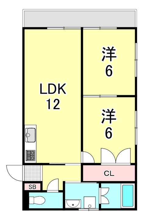 兵庫県西宮市六軒町(マンション)の賃貸物件の間取り