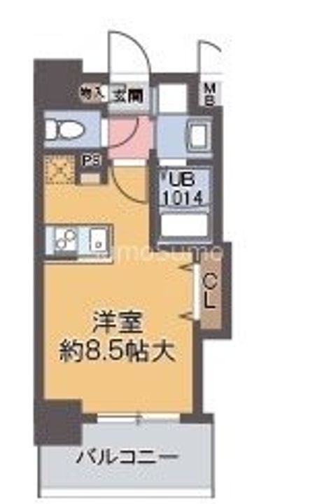 大阪府大阪市西区江戸堀3丁目(マンション)の賃貸物件の間取り