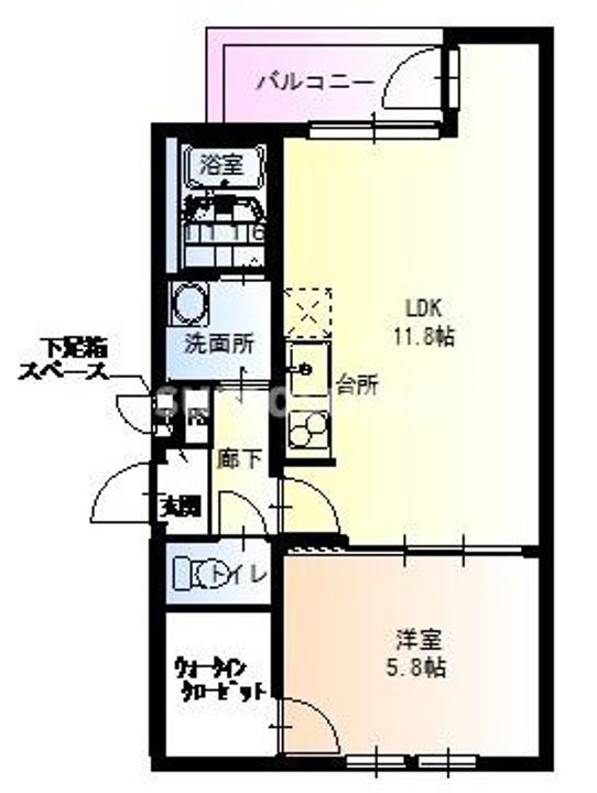 フジパレス園田Ⅱ番館の間取り