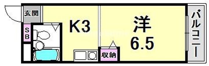 兵庫県西宮市高木西町(マンション)の賃貸物件の間取り