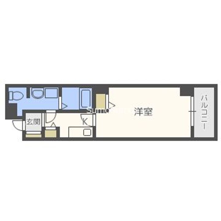 大阪府大阪市浪速区桜川3丁目(マンション)の賃貸物件の間取り