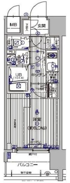 大阪府大阪市浪速区稲荷1丁目(マンション)の賃貸物件の間取り
