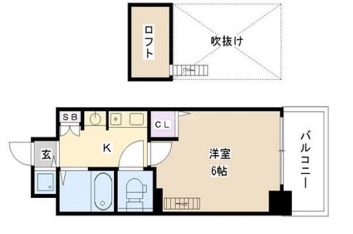 大阪府大阪市浪速区難波中3丁目(マンション)の賃貸物件の間取り