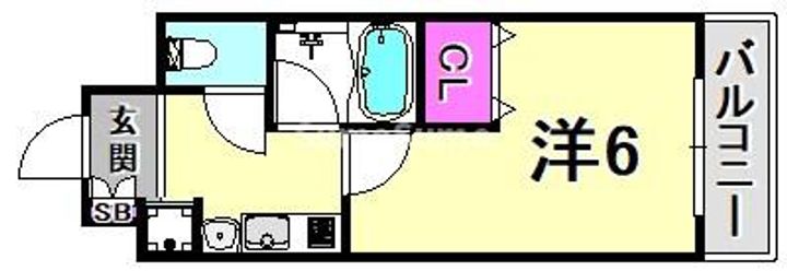 S-FORT神戸三宮北の間取り