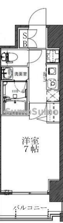 クリエイトビュー三宮磯上公園の間取り