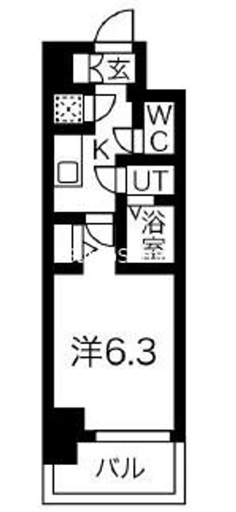 大阪府大阪市浪速区大国2丁目(マンション)の賃貸物件の間取り