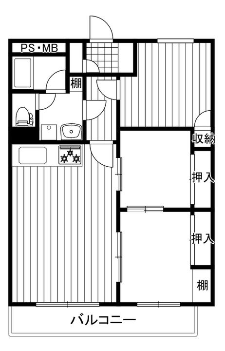 兵庫県神戸市灘区鶴甲5丁目(マンション)の賃貸物件の間取り