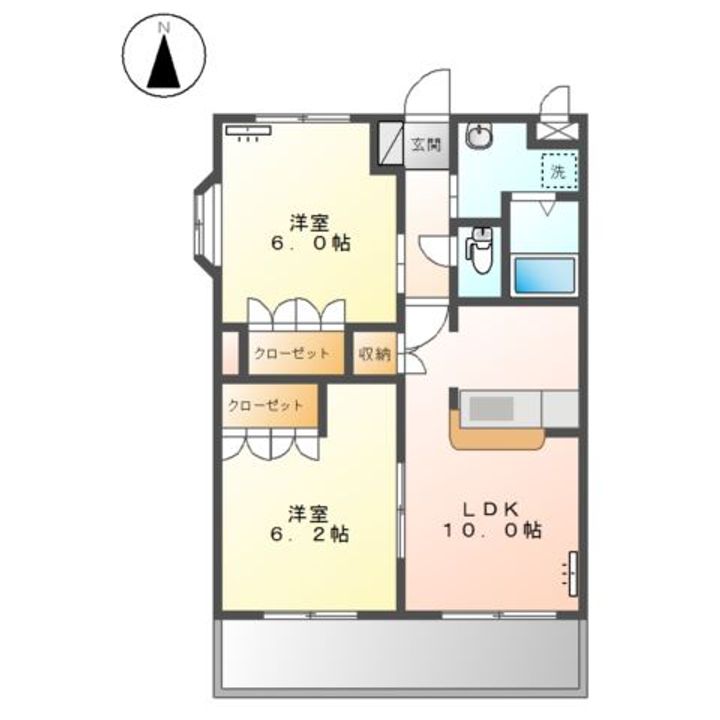 クレシアAの間取り