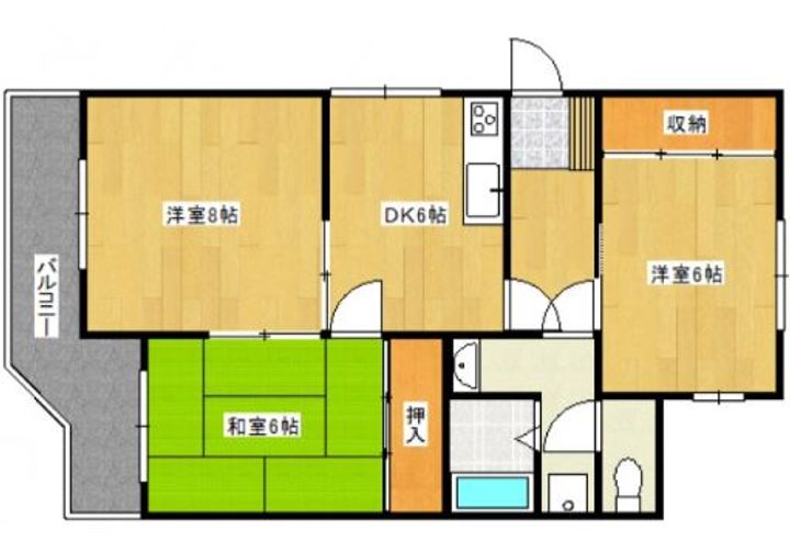 第2村田ハイツ301の間取り