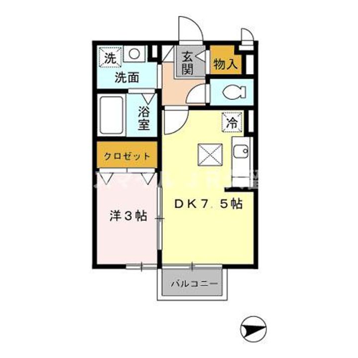 ミカハウスⅡ205号の間取り