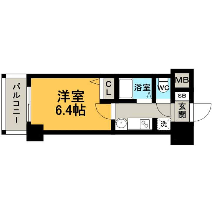 エステムコート博多・祇園ツインタワーファーストステージの間取り