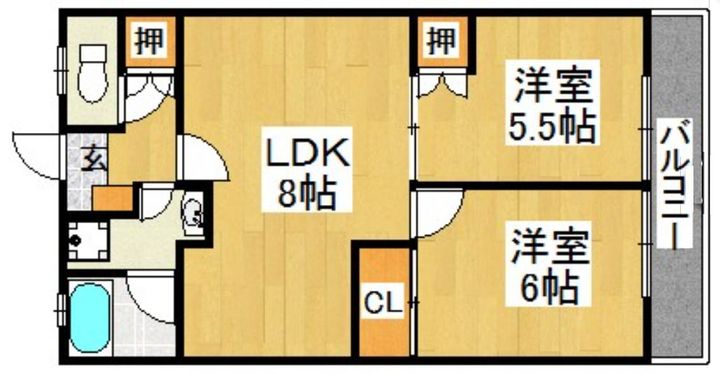 モンデソレイユ広川の間取り