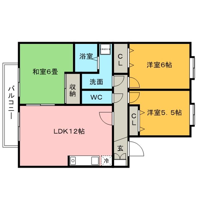 グリーンタウン津留崎の間取り