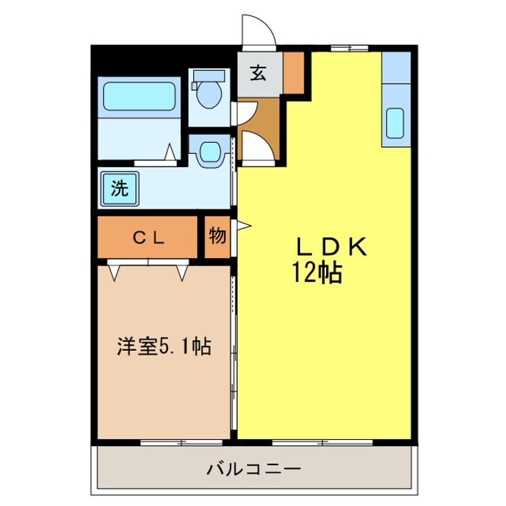 佐賀県鳥栖市村田町(マンション)の賃貸物件の間取り