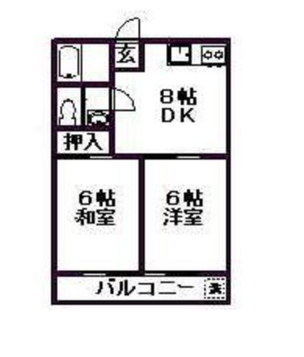 津福サンハイツ303号の間取り