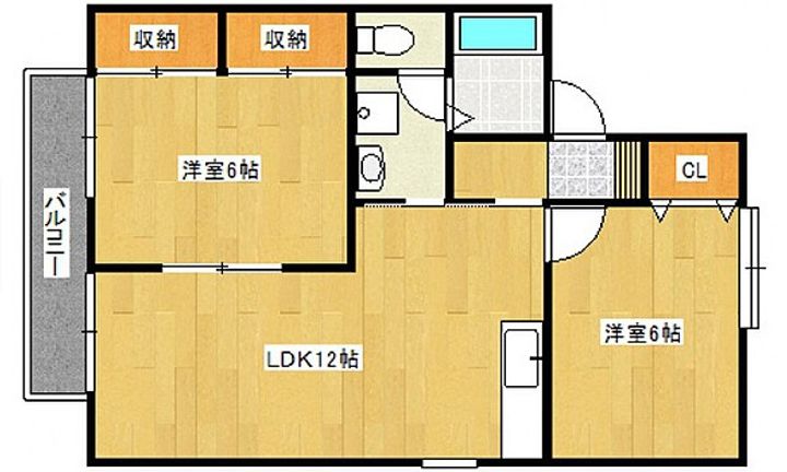 プレジール楠101の間取り