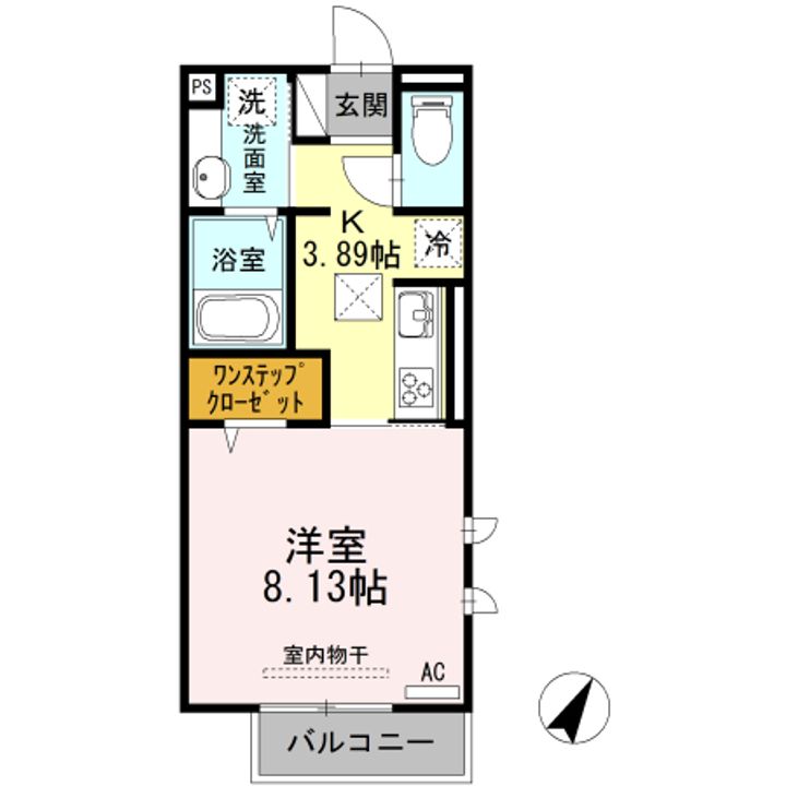 ベルネージュⅡ(ツー)101号室の間取り