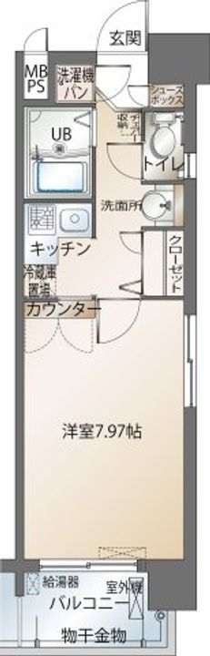 エンクレスト天神の間取り