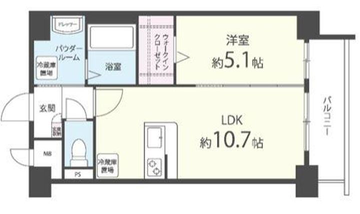 グランドシャトー花畑T・Sの間取り