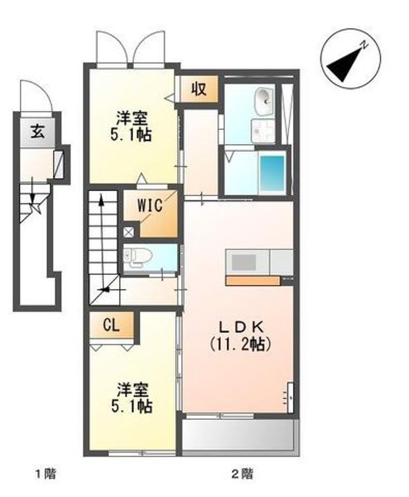 ソラーレ梅満201の間取り